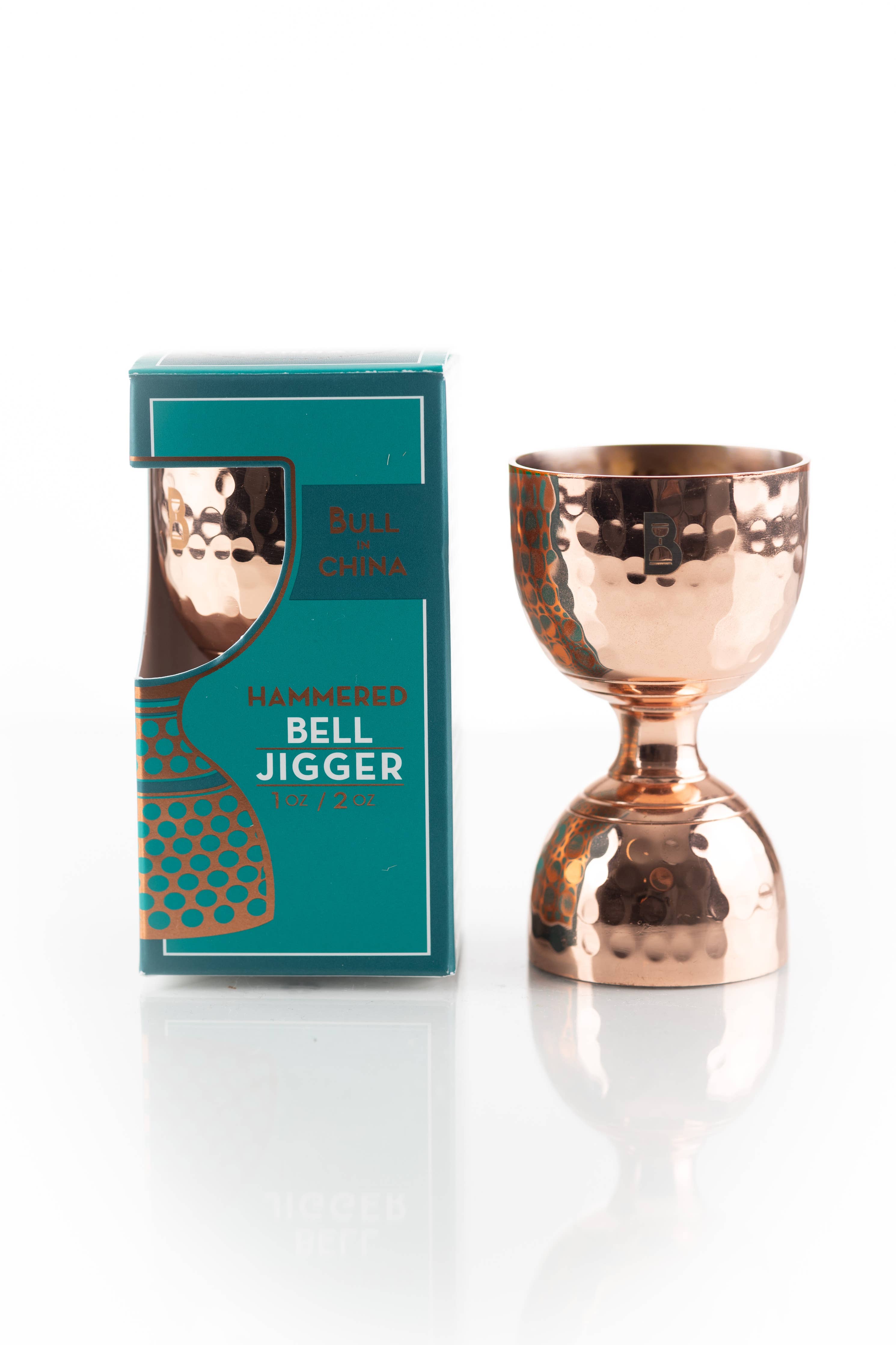 Hammered Bell Jiggers: 100% Brass