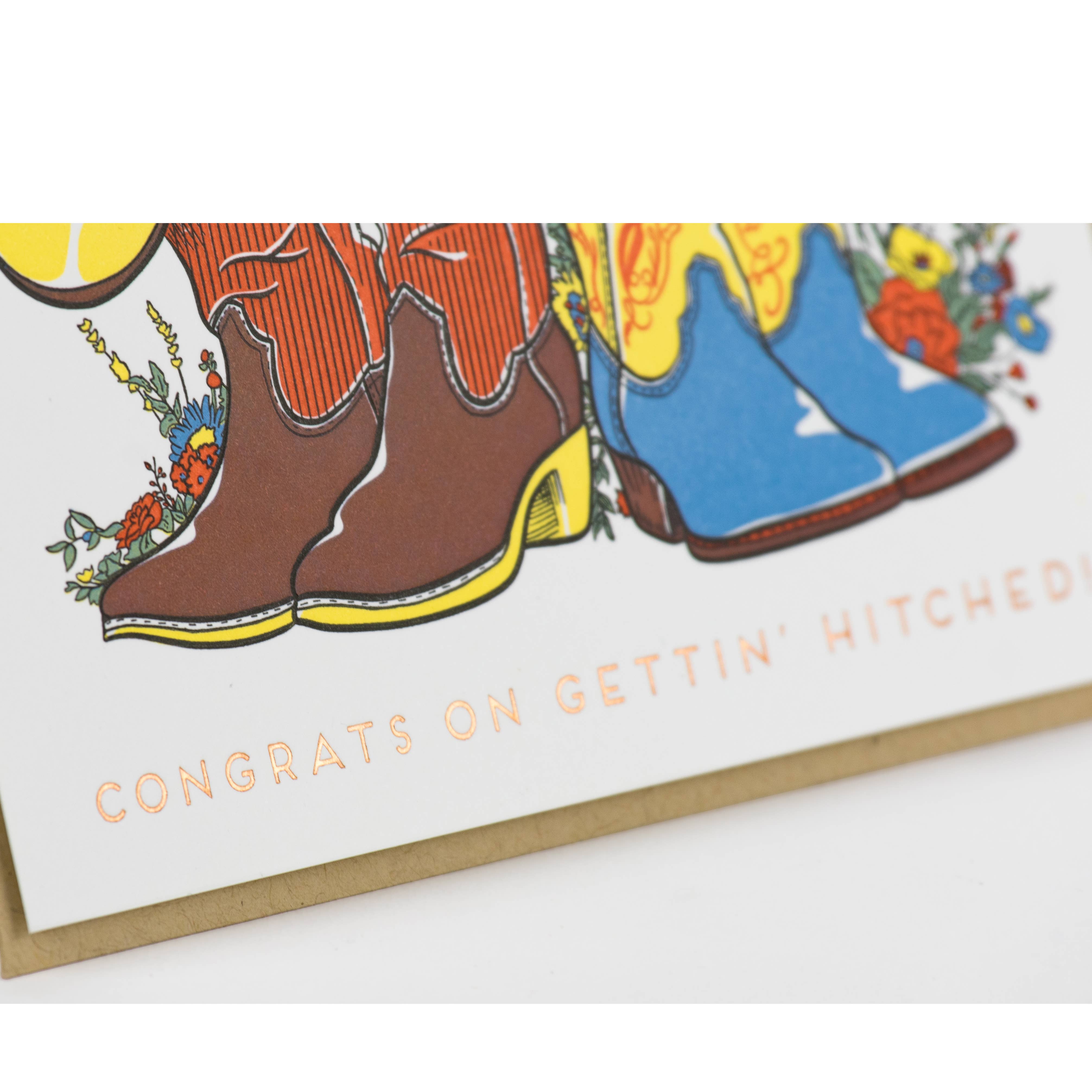 Wedding Country Boots Card: Single Card