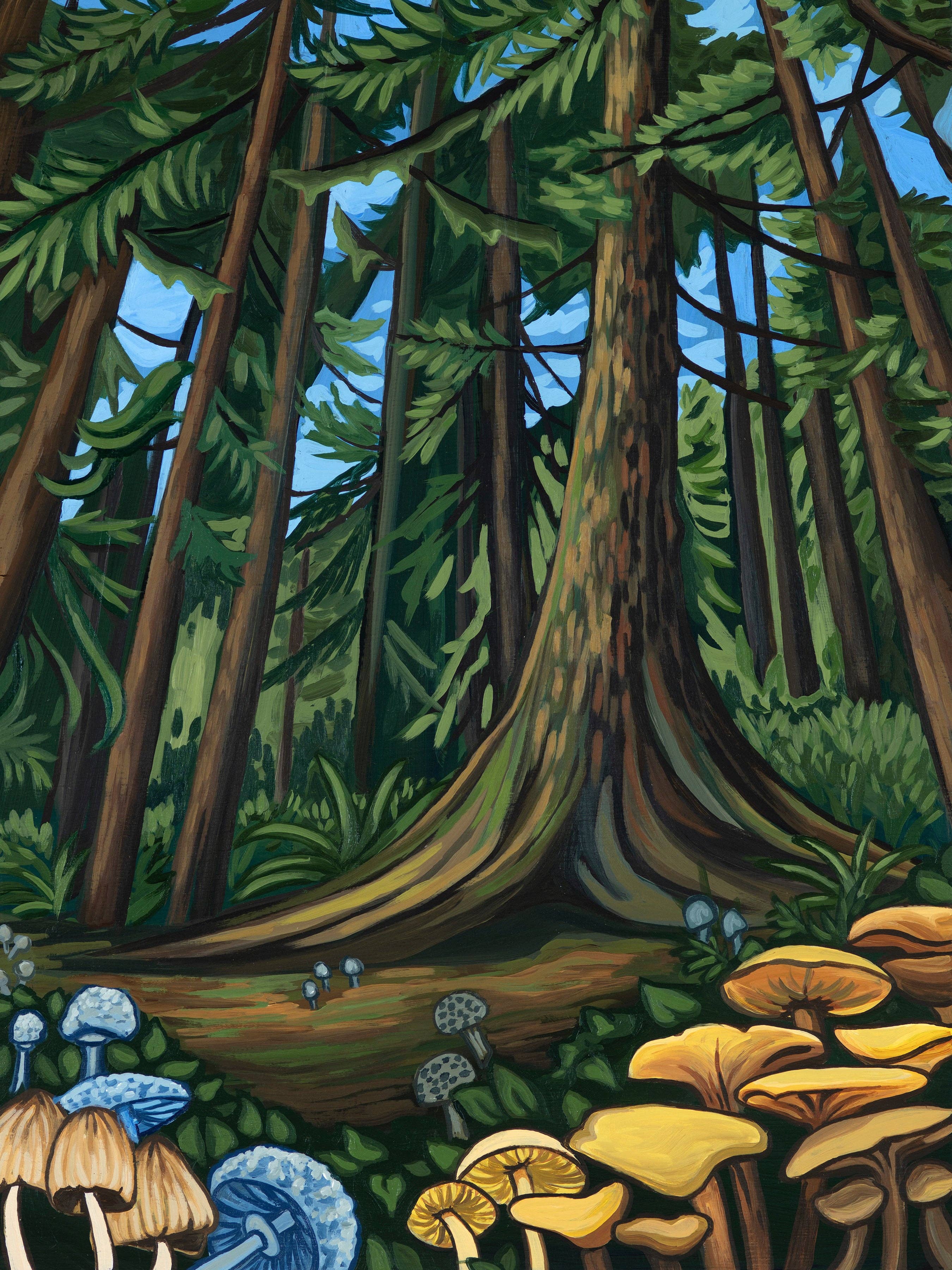 "Mushroom Forest" Print: 12x16" / Bamboo Paper