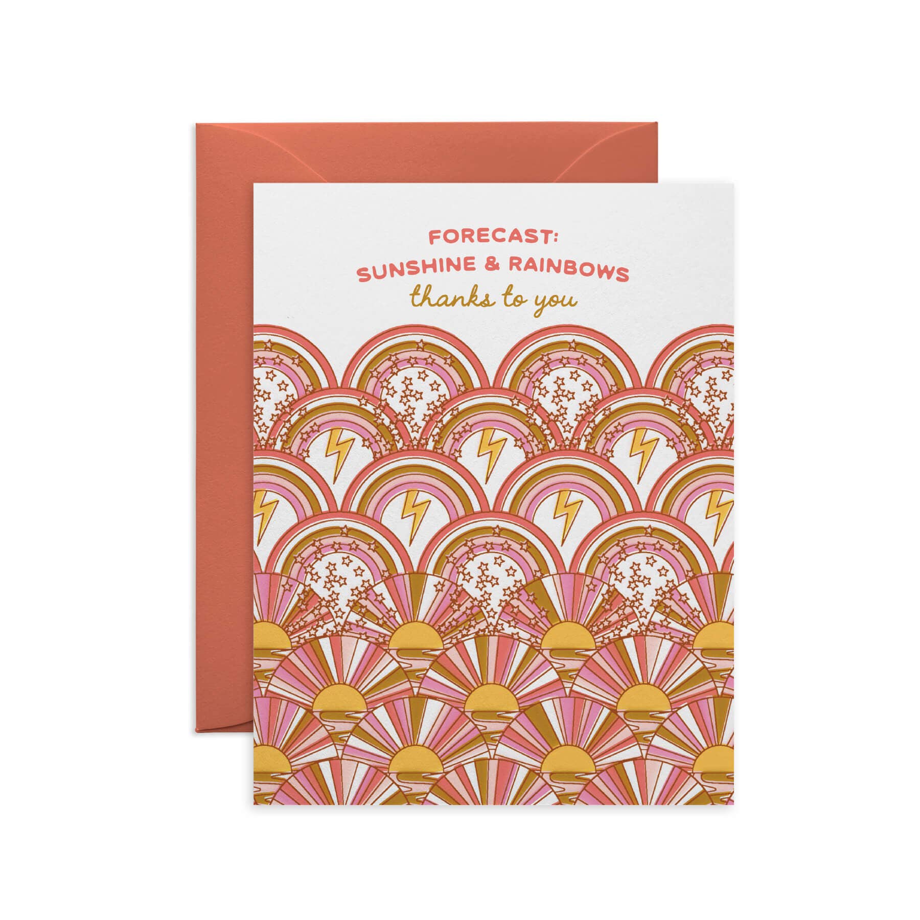 Sunshine and Rainbows Thank You Card