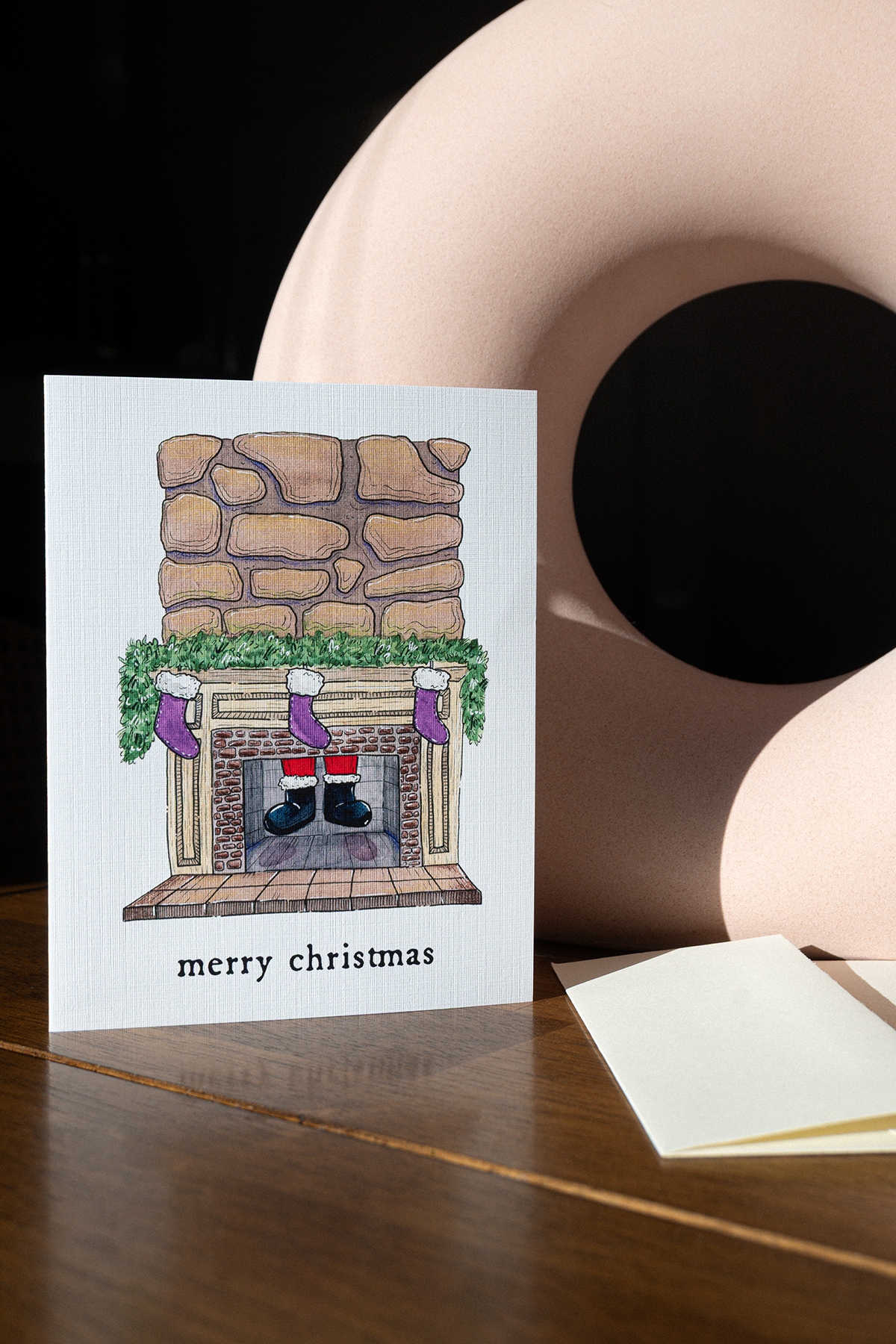 Christmas Fireplace - Greeting Card