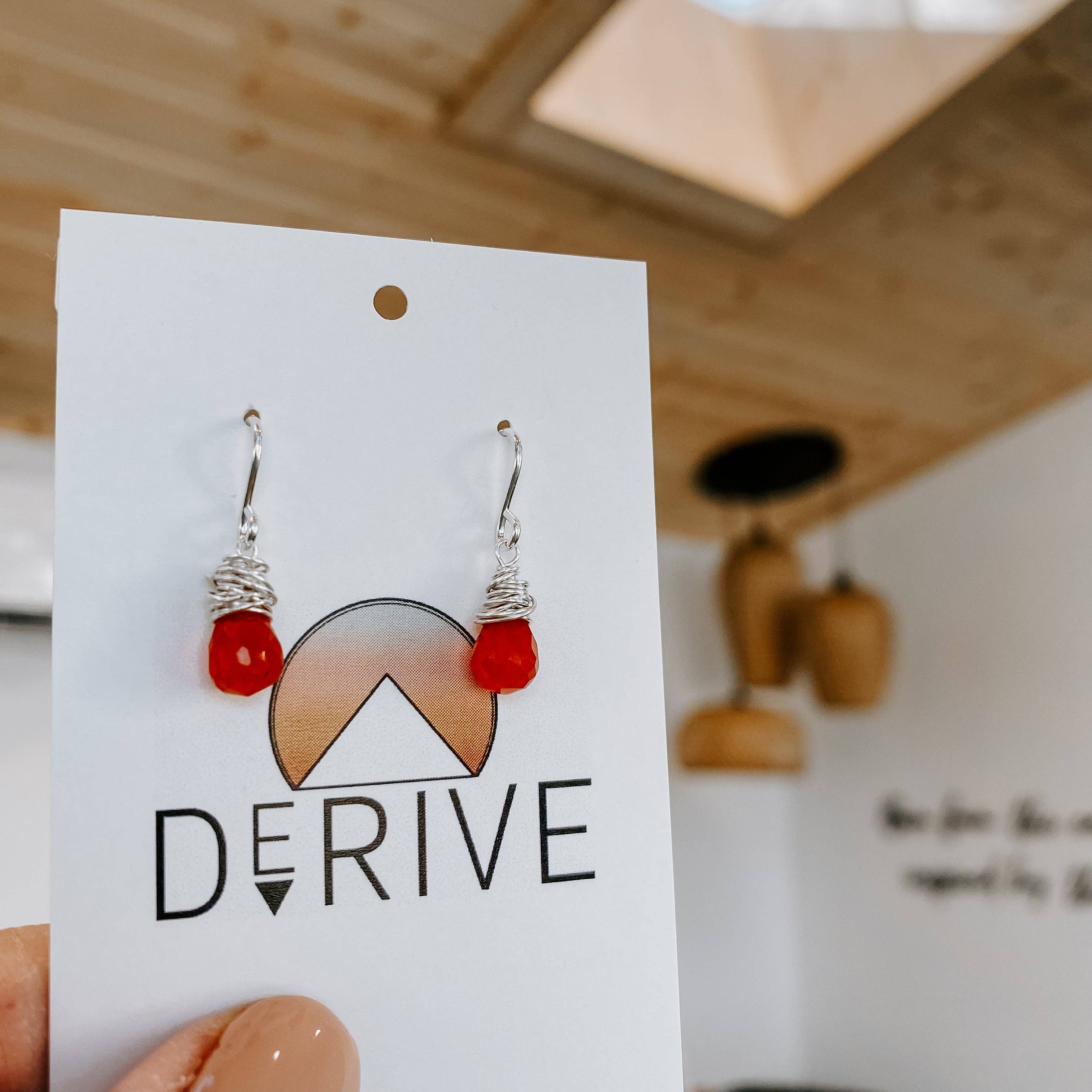 Mini Carnelian Drop Earrings: 14k Gold Fill