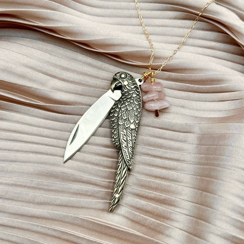 Handmade Polly Necklace: 30" / Silver