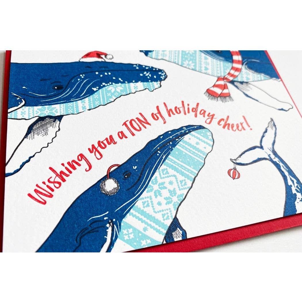 Holiday Sweater Whales Card: Single Card