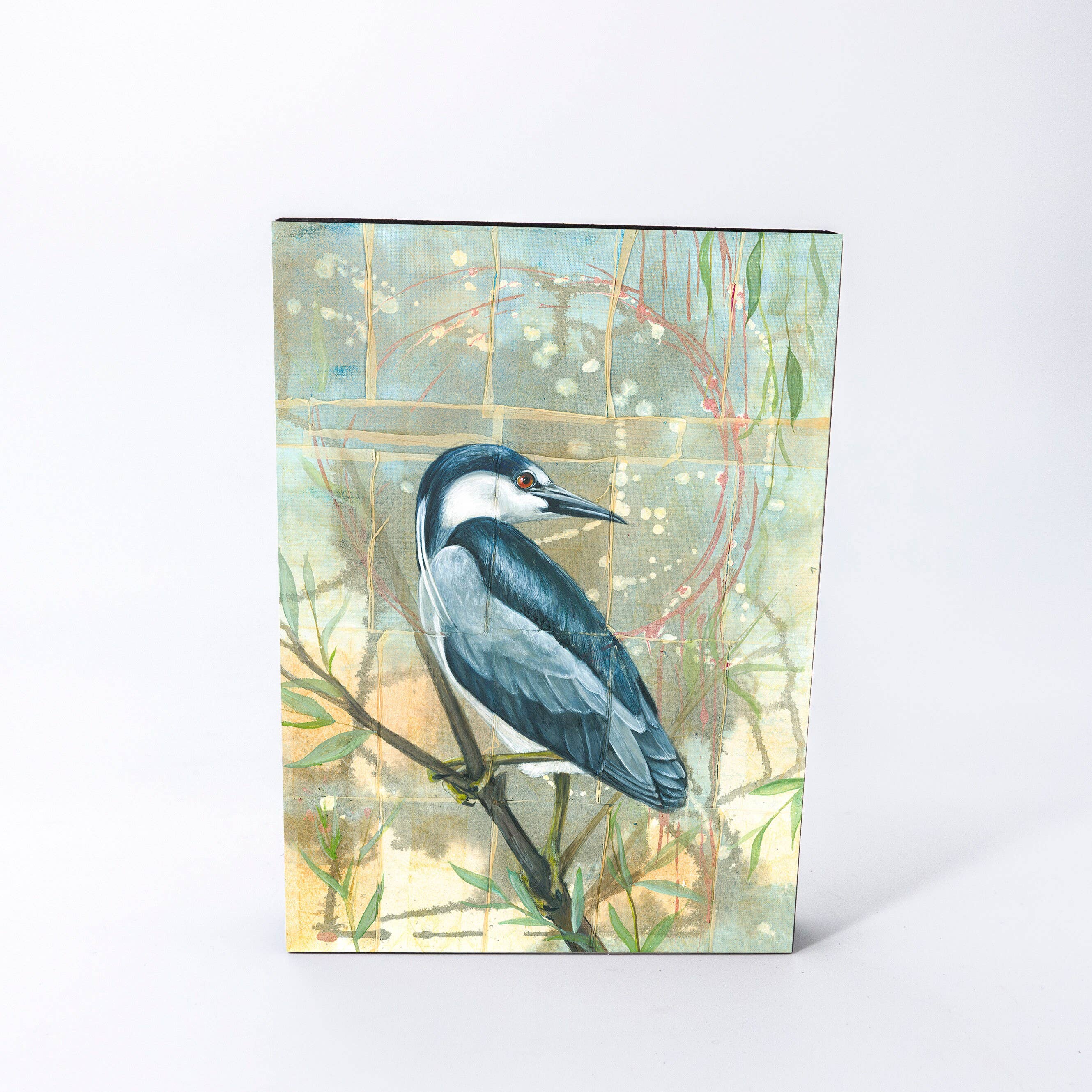 Black-crowned Night Heron Wood Panel Giclée Print