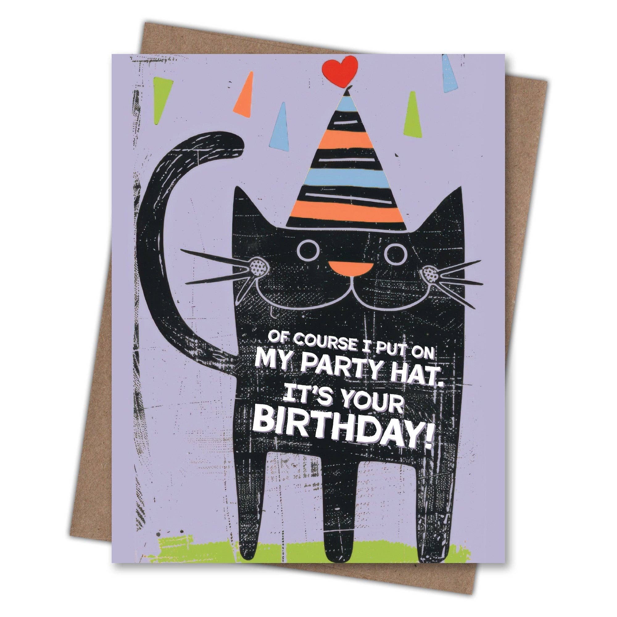 Party Hat Cat Birthday Card