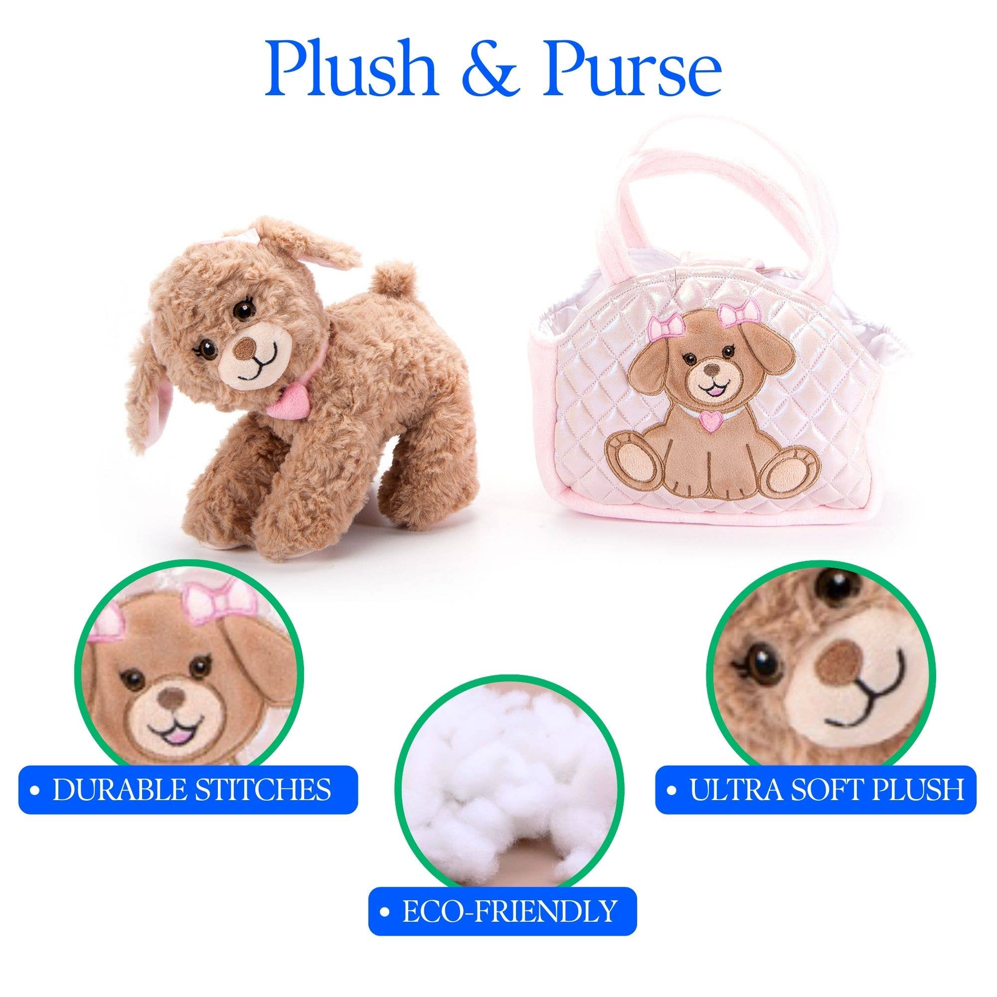 Purse & Plush Dog Scruffy/Labradoodle