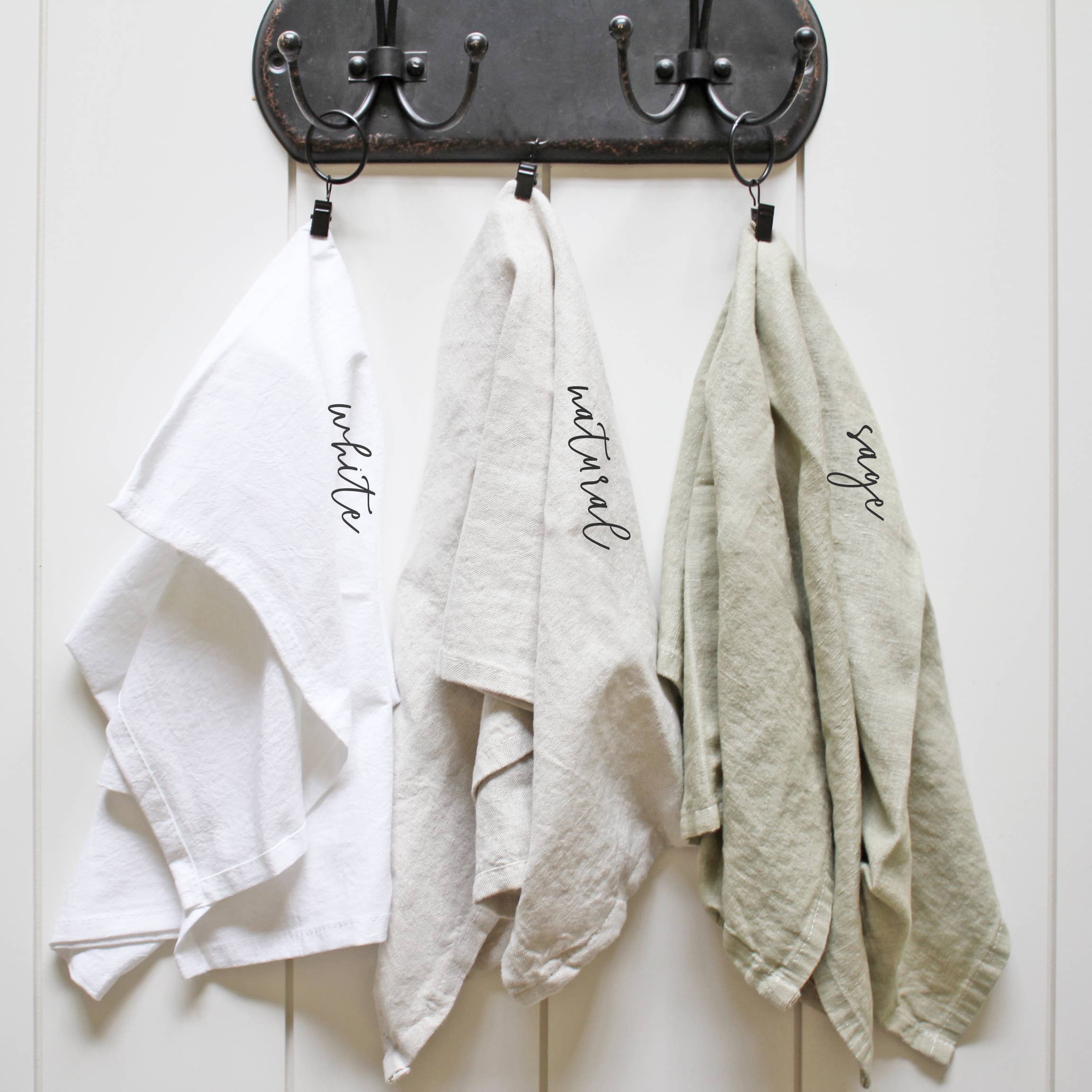Sailboat Location Tea Towel: White