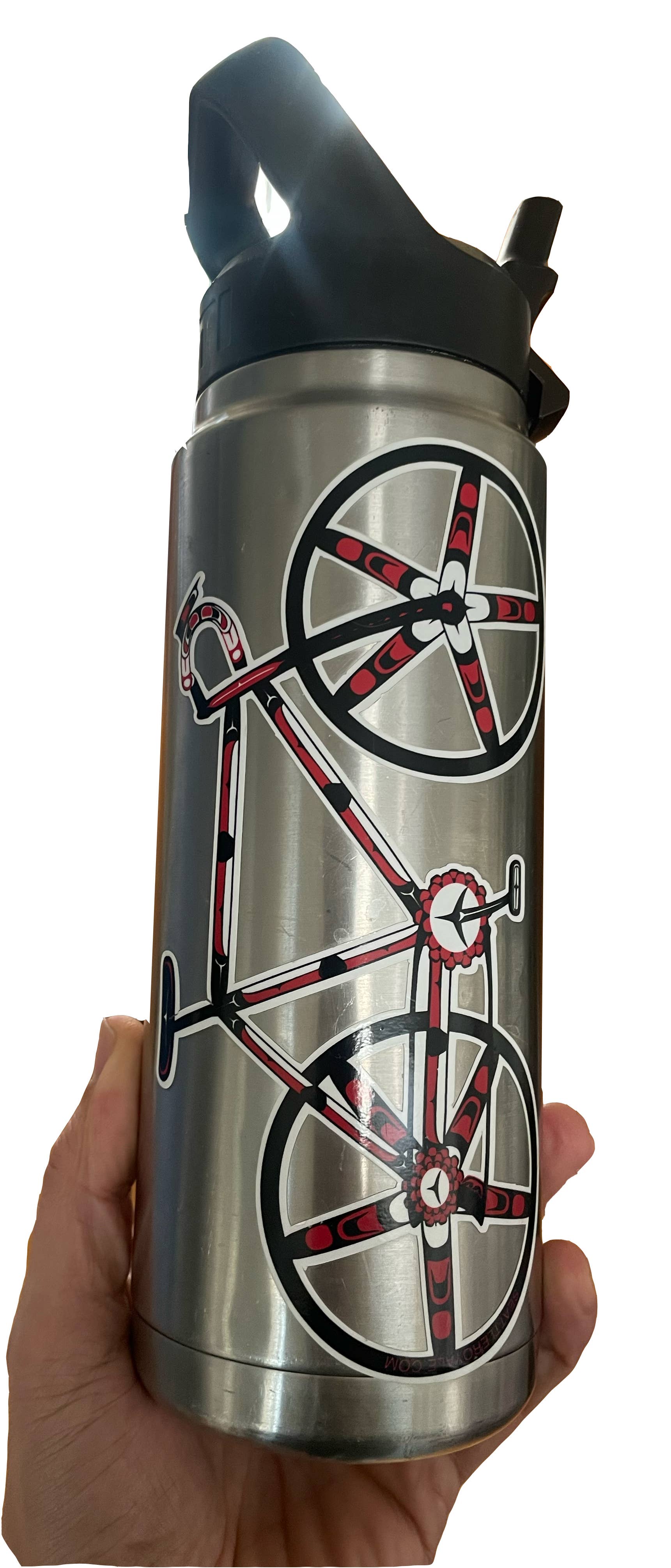 Pacific Northwest Native American Bicycle Vinyl Sticker