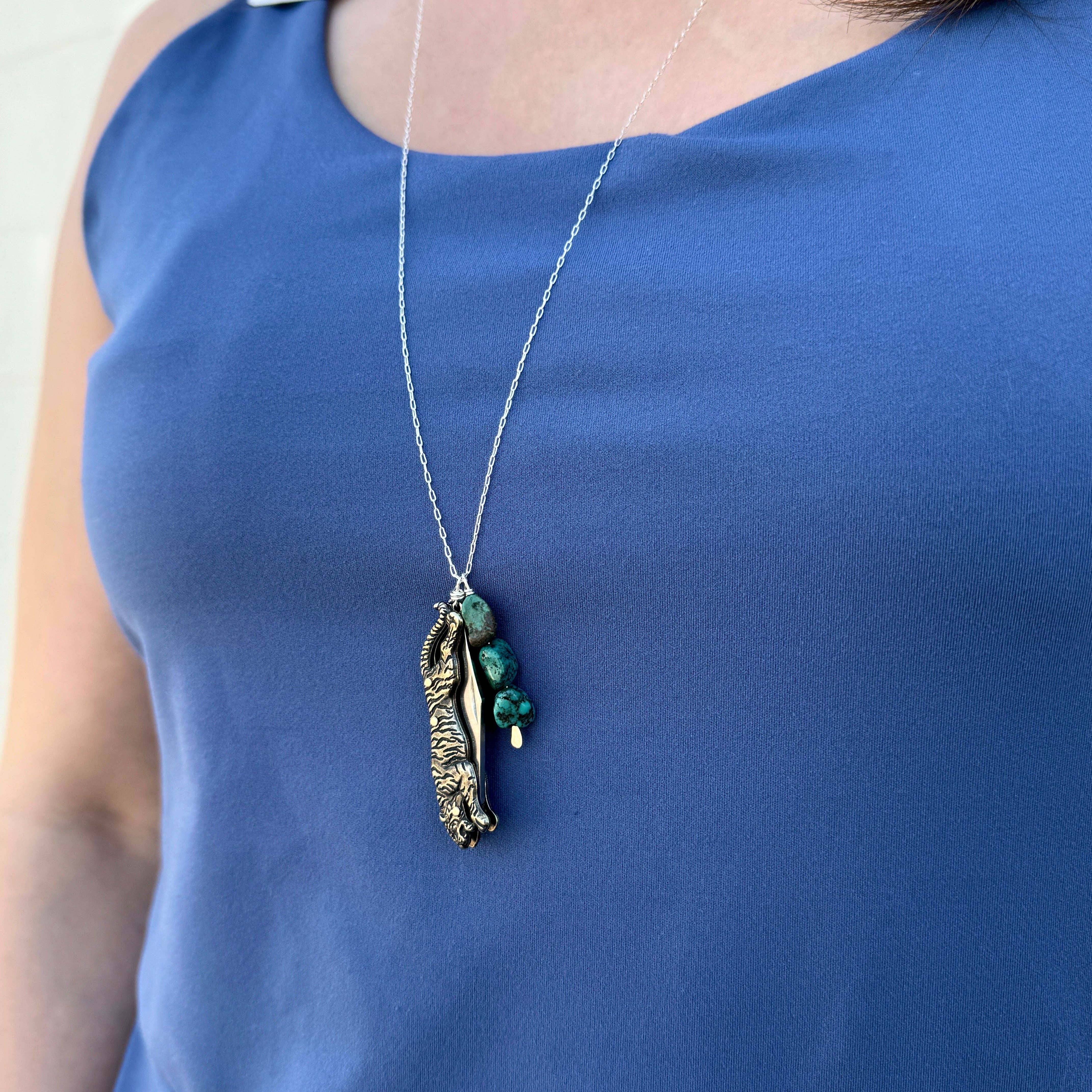 Handmade Untamed Necklace: 18" / Gold