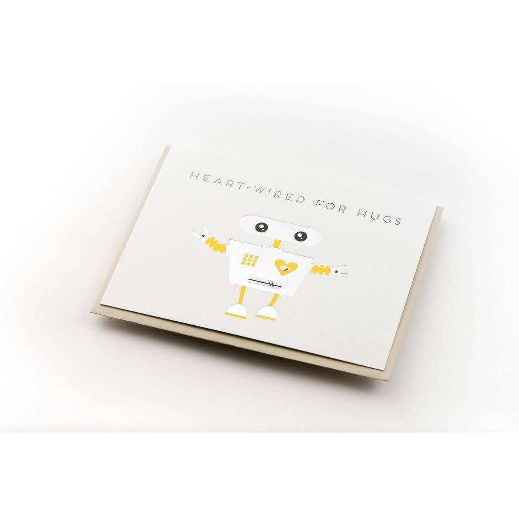 Robot Hug Modern Card