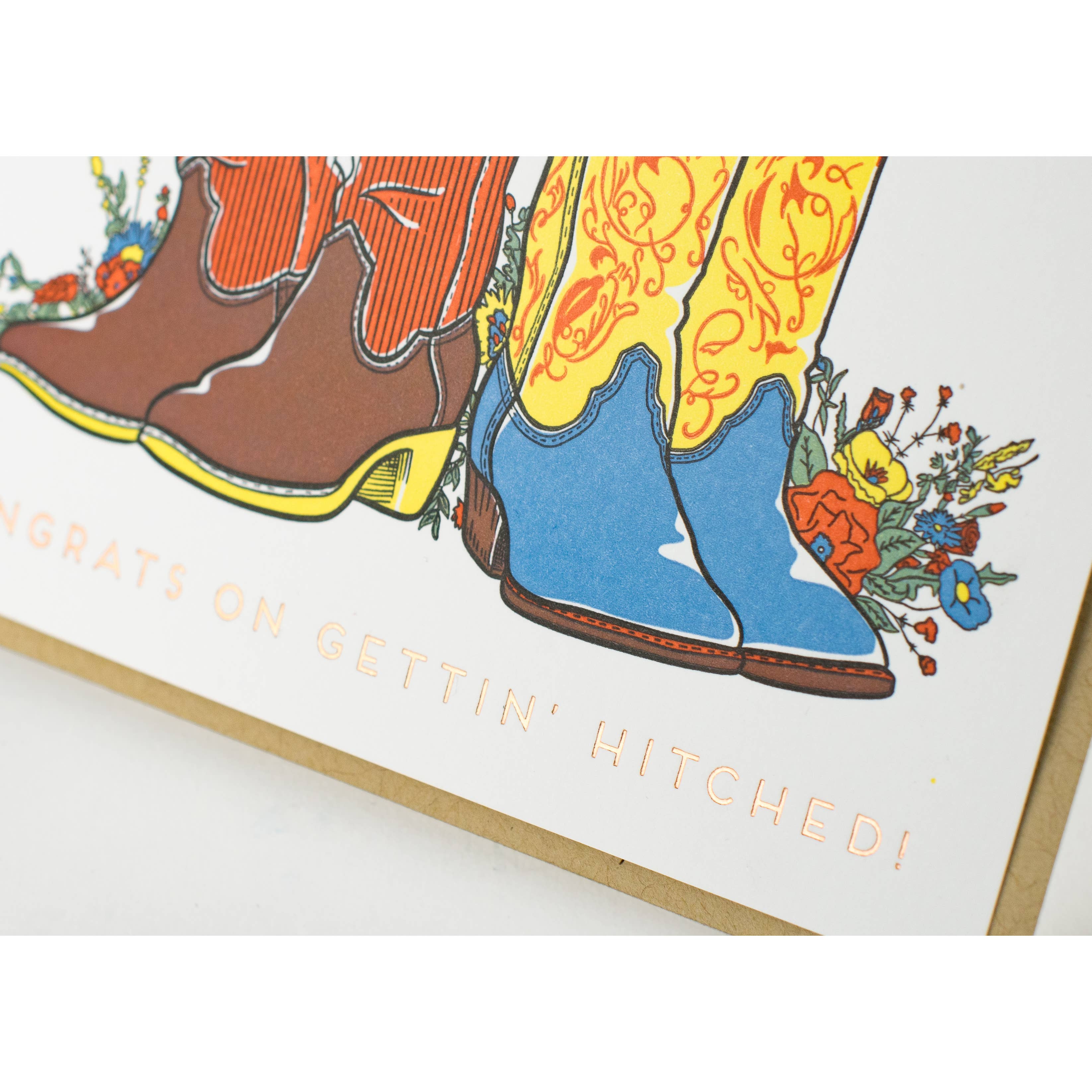 Wedding Country Boots Card: Single Card