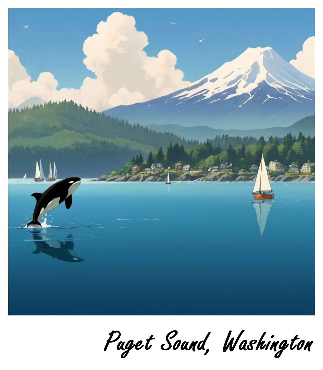 Puget Sound - Holographic Sticker