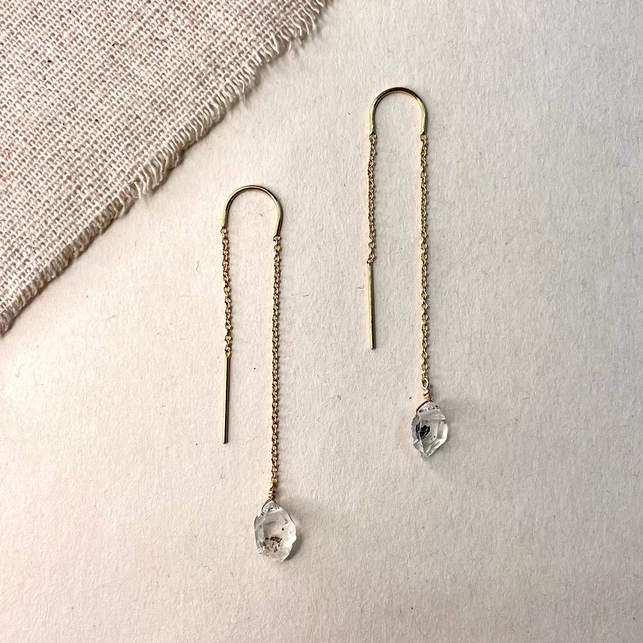 Stone Threader Earrings