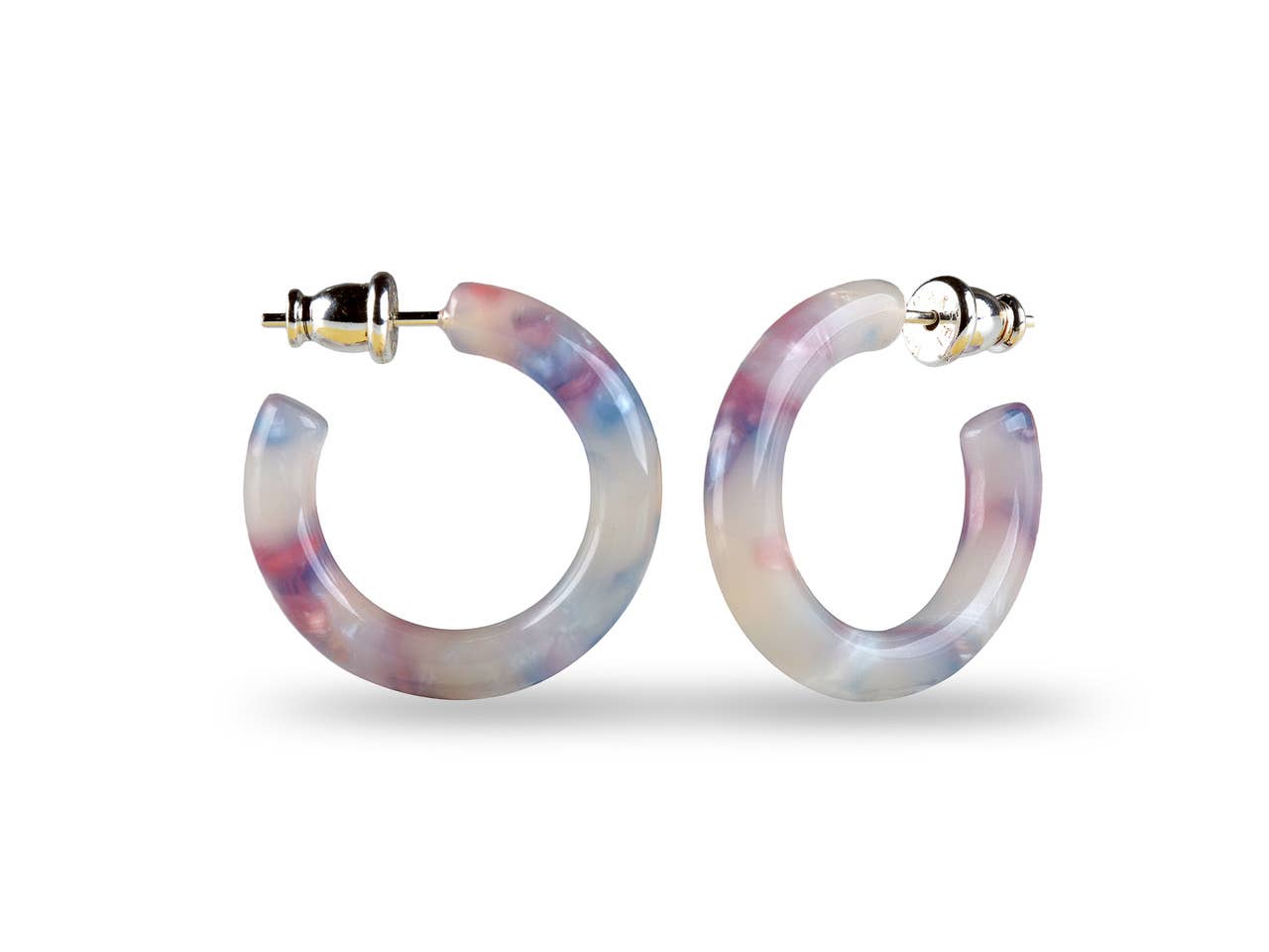 Ultra Mini Hoop Collection | Small Acetate Hoops: Lilly Pad