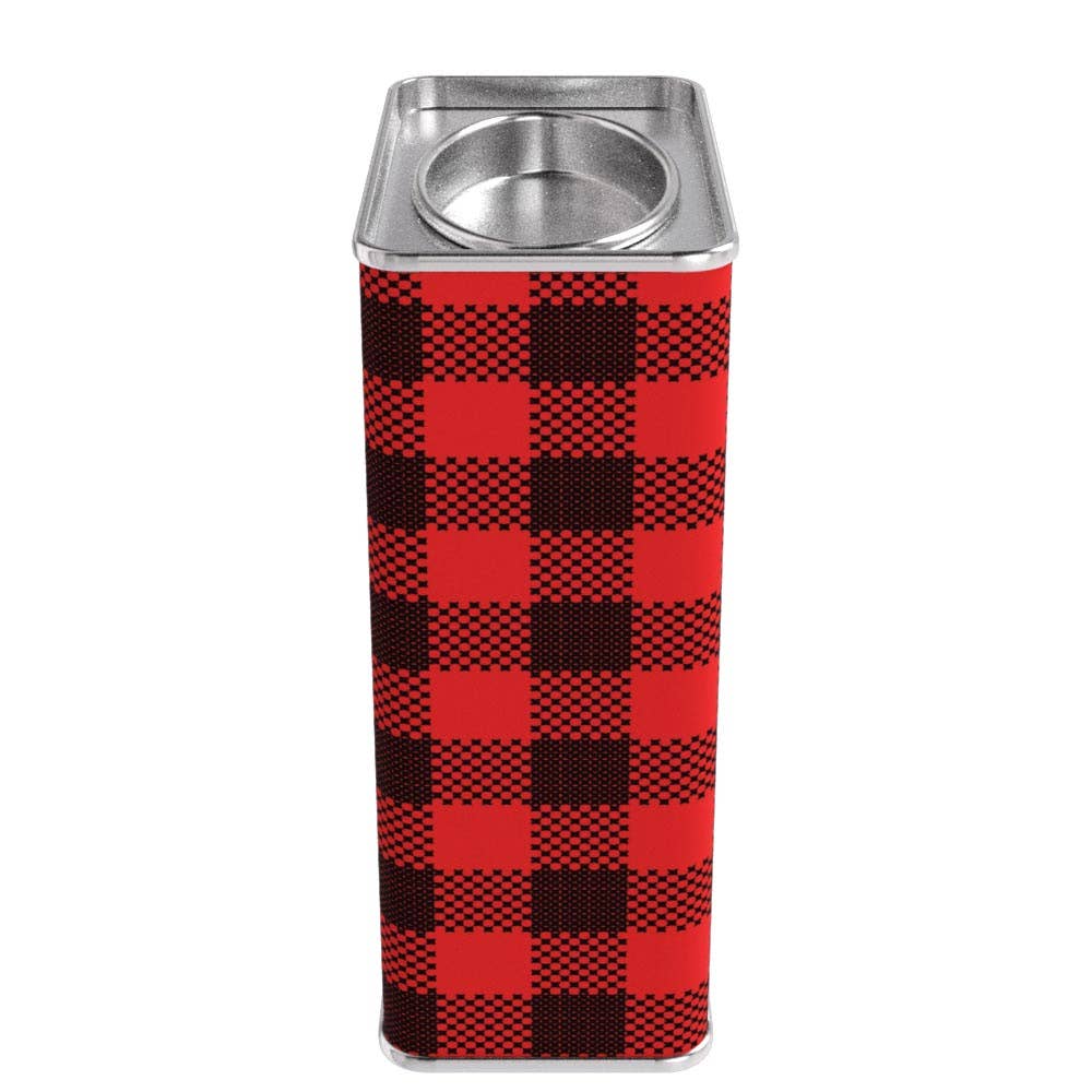 Season's Greetings Red Plaid Chocolate Hot Cocoa (8oz Tins)