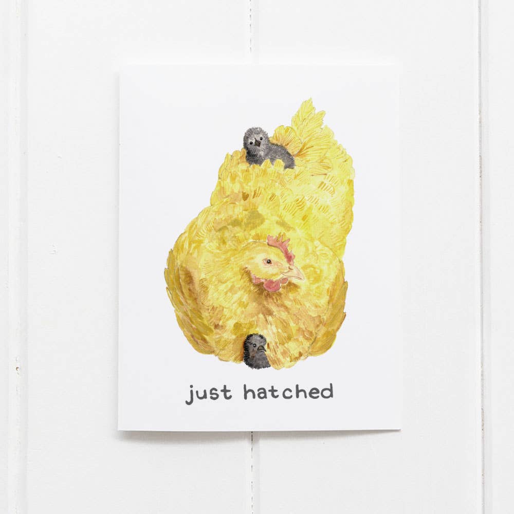 Just Hatched - New Baby Card - New Mom Greeting Card