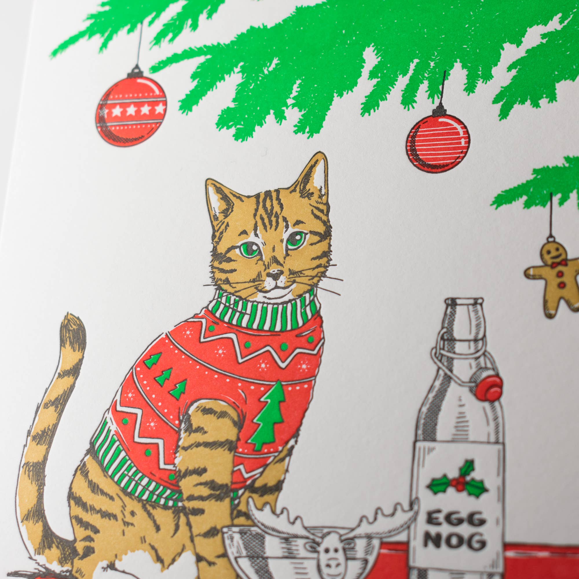 Christmas Sweater Cat Card: Single Card