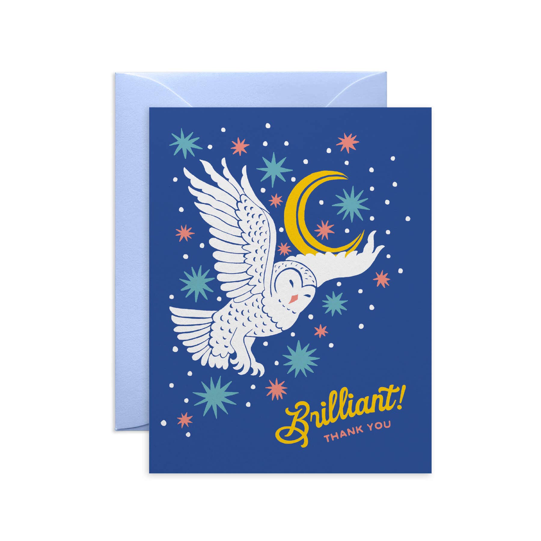 Owl and Moon Thank You Card