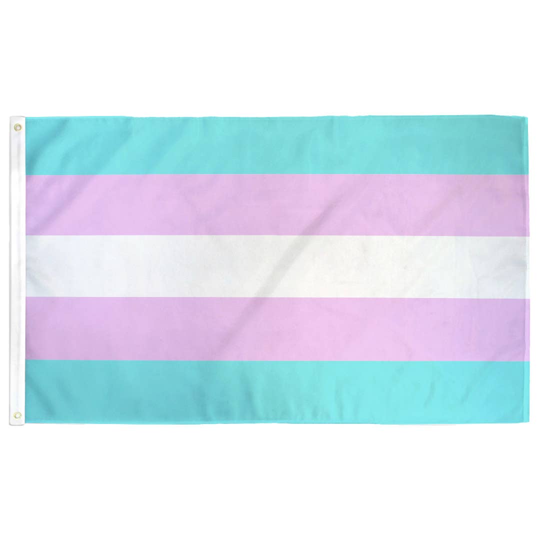 Transgender (Trans) Pride Flag: (L) 3ft x 5ft Single Sided