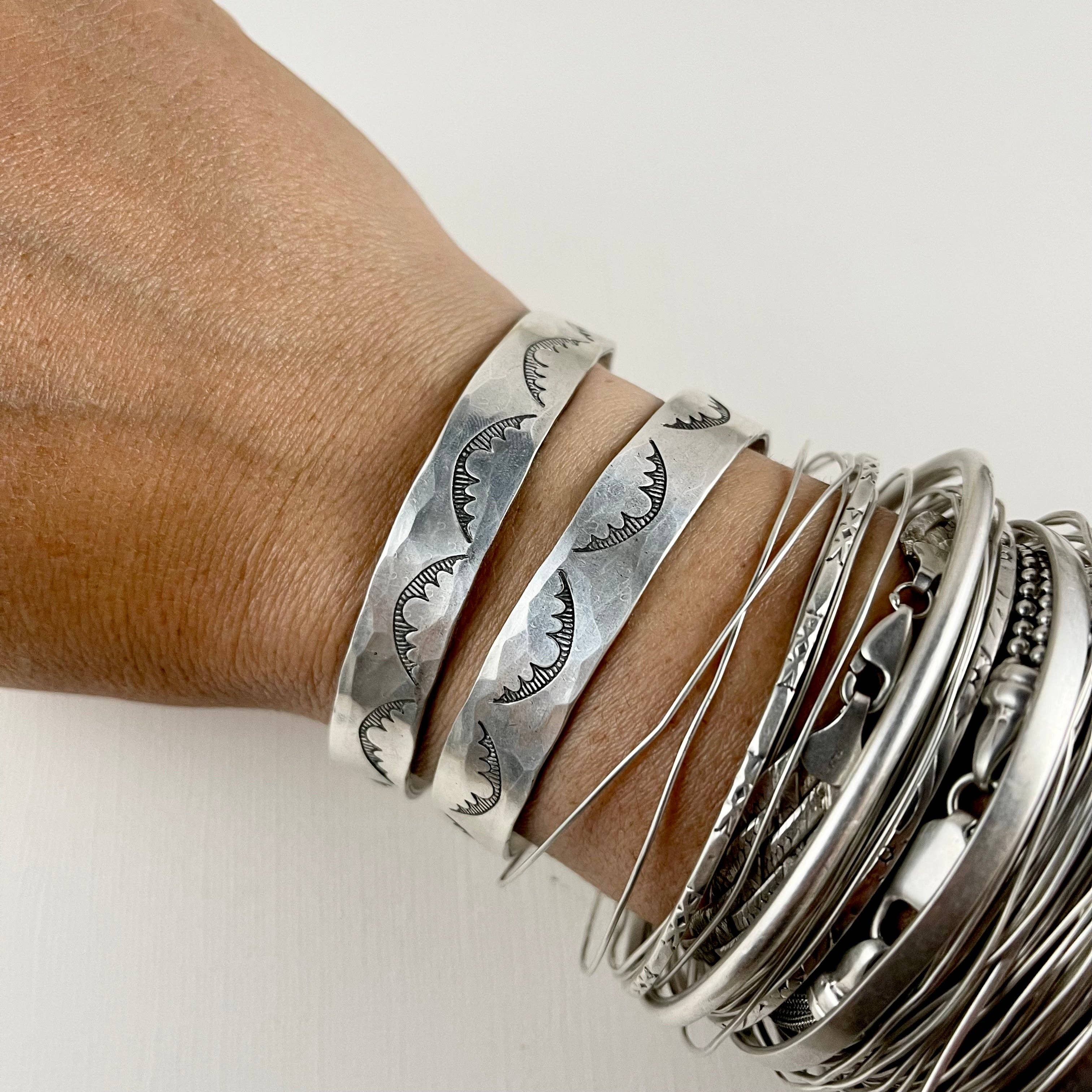 Handmade Together Cuff: Silver Finish