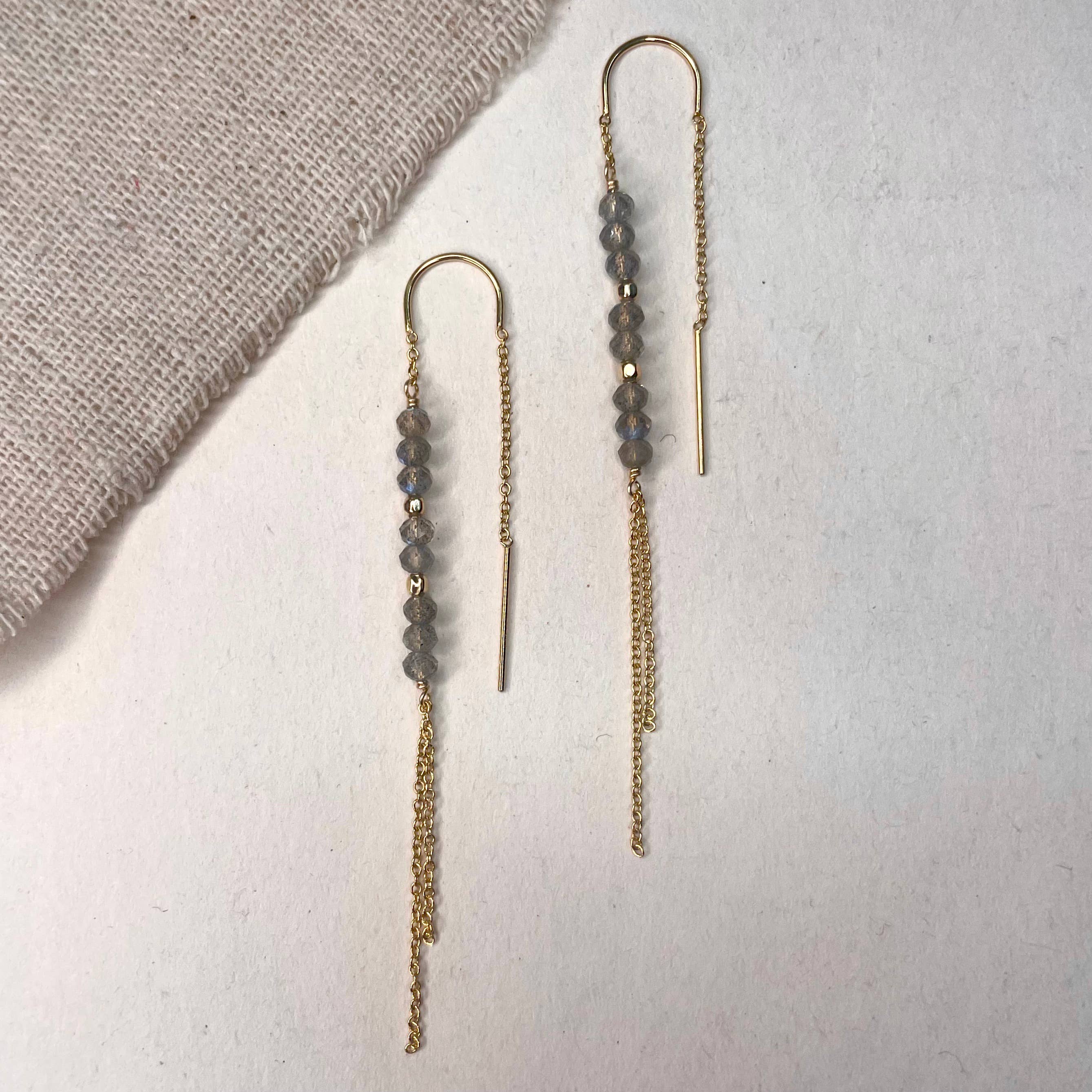 Stone Threader Earrings