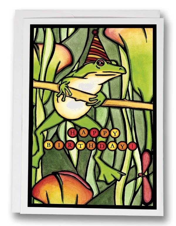 Greeting Card Birthday Frog