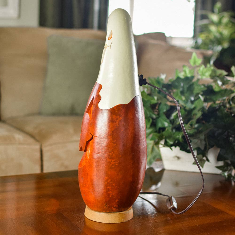Hand-Crafted Gourd - Casper Jack Medium Tall Lit - Decor