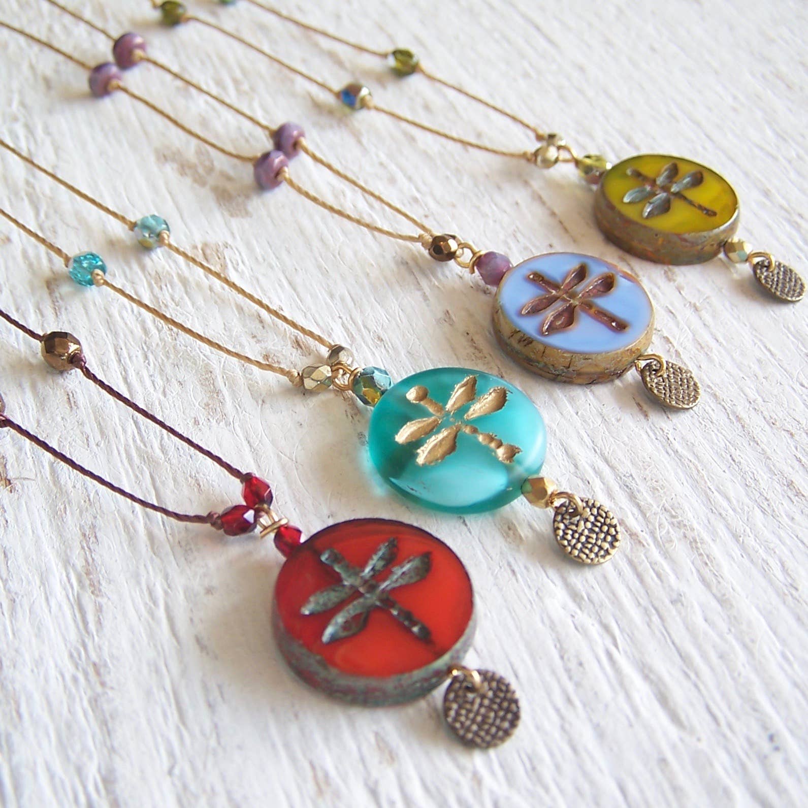Dragonfly Necklace: Lemongrass