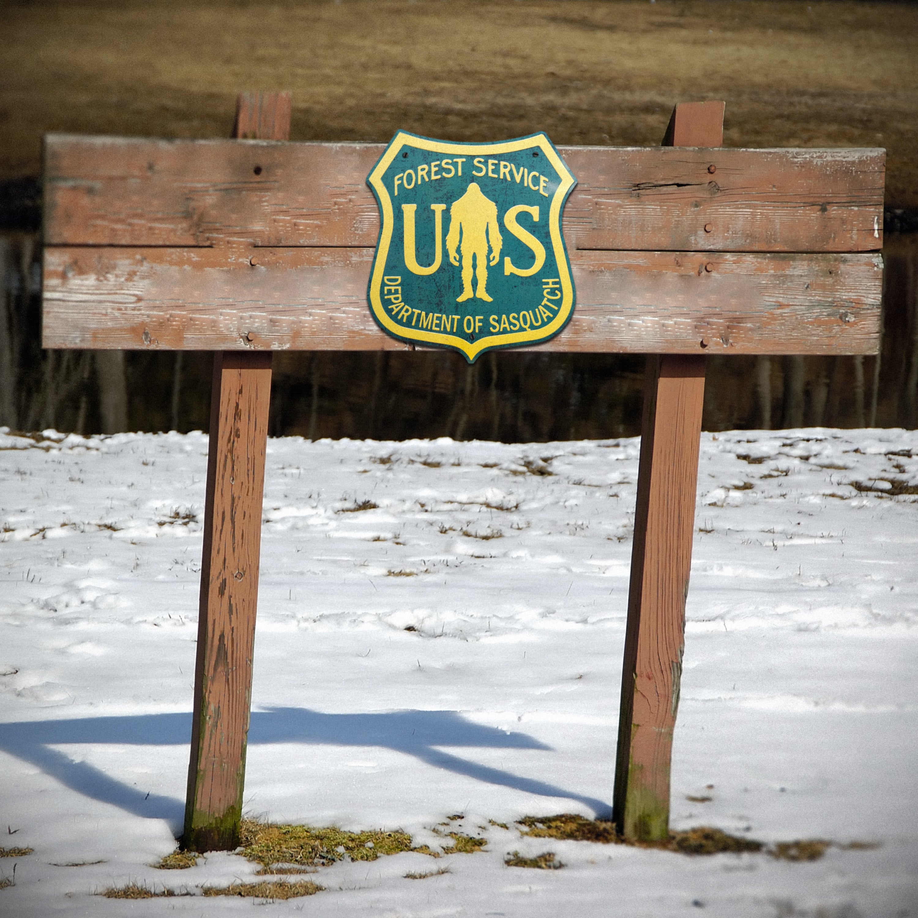 USFS Dept. of Sasquatch Road Sign