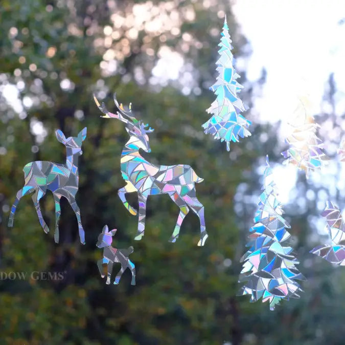 Forest Creature Window Clings, Bird Strike Prevention Decals