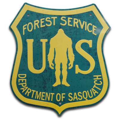 USFS Dept. of Sasquatch Road Sign