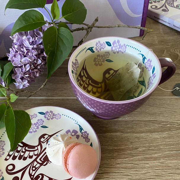 Porcelain Art Mug 12oz - Hummingbird