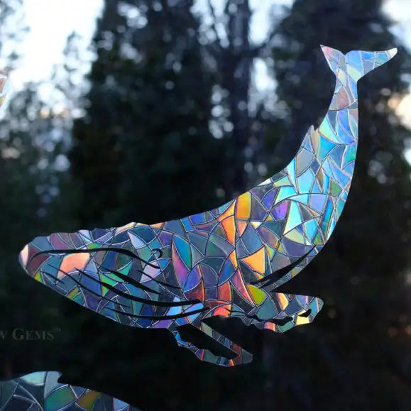 Humpback Whale Window Clings - Prismatic Bird Safety