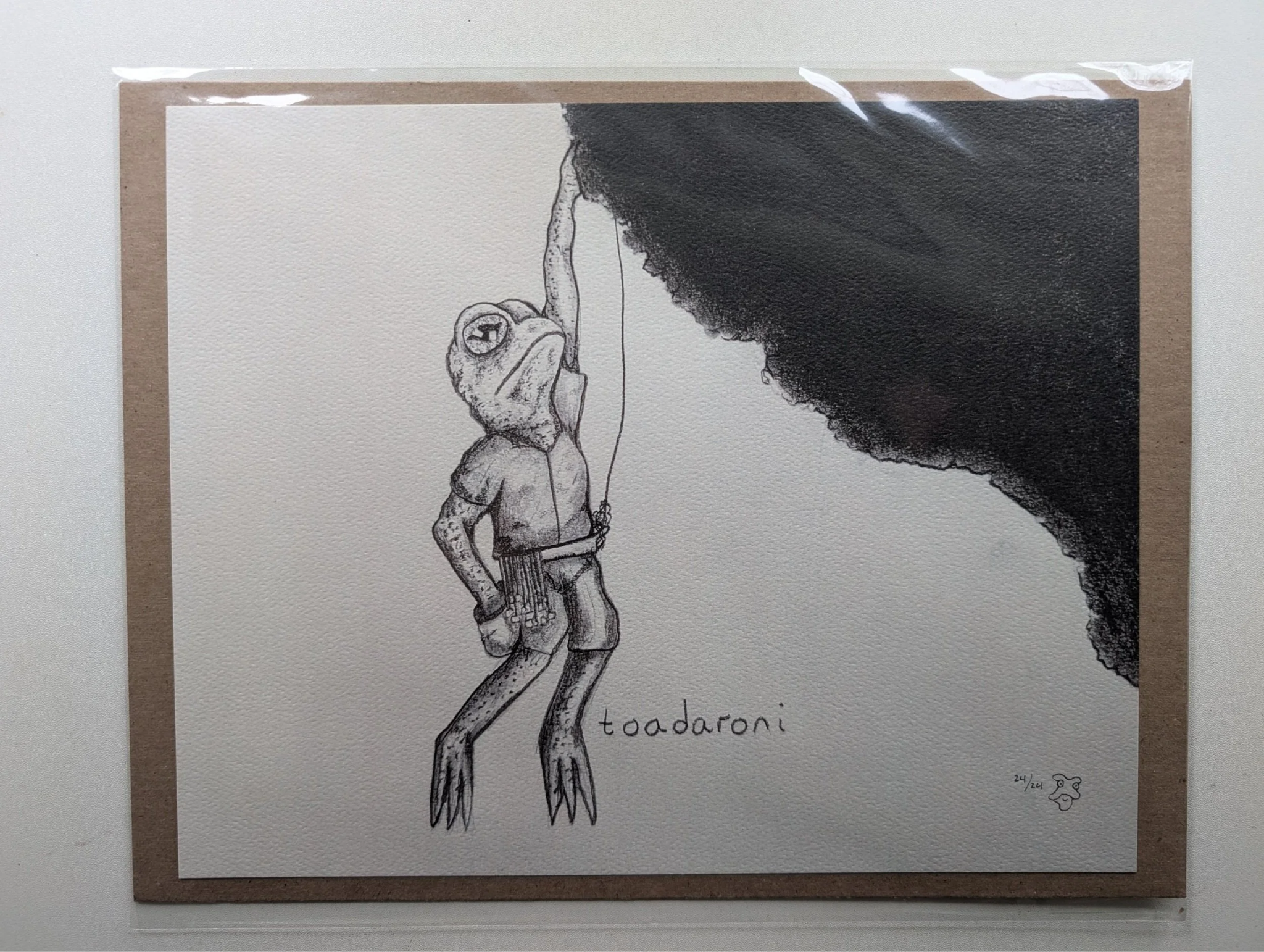 Climbing Toad Print