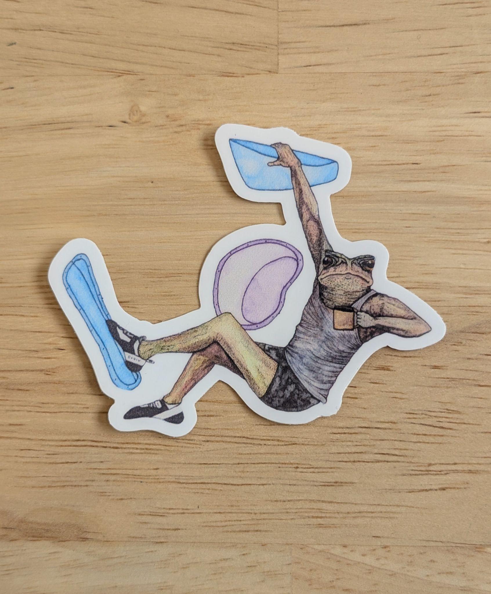 Bouldering Toad Sticker