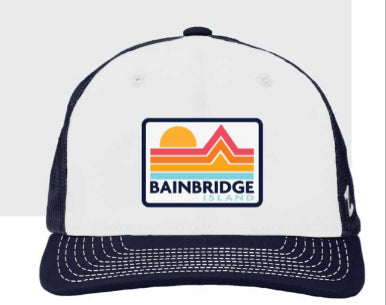 Bainbridge Island Mountains Embroidered Trucker Hat