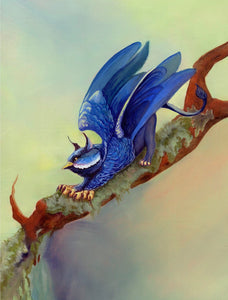 Splendid Fairy Gryphon Fantasy Art Print
