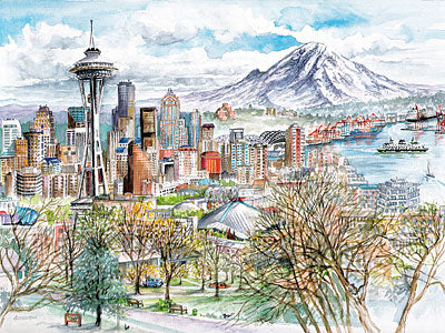 Seattle From Kerry Park(Queen Anne Hill)  Greeting Card