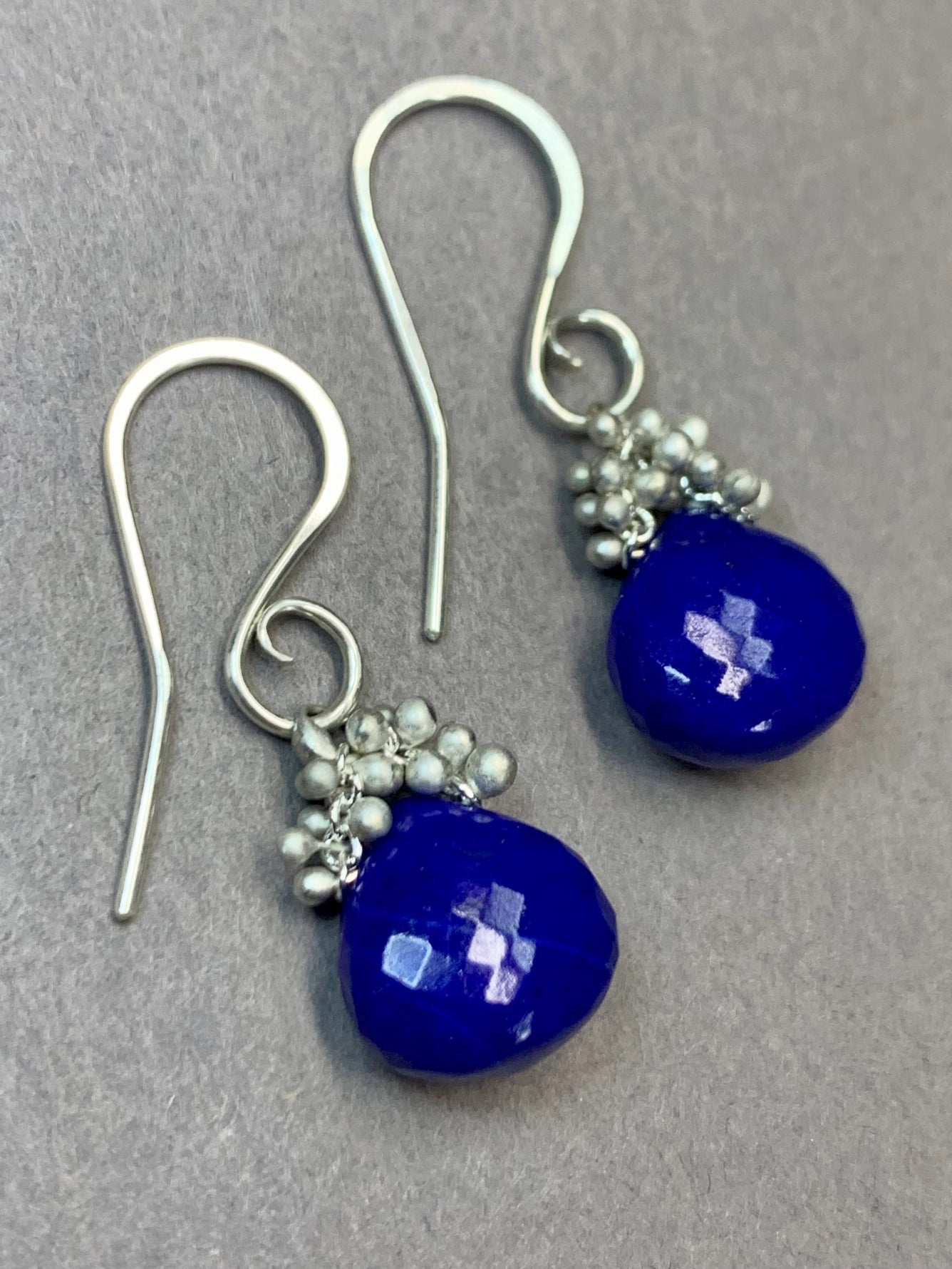 Lapis Lazuli Caviar Dew Drop Earrings