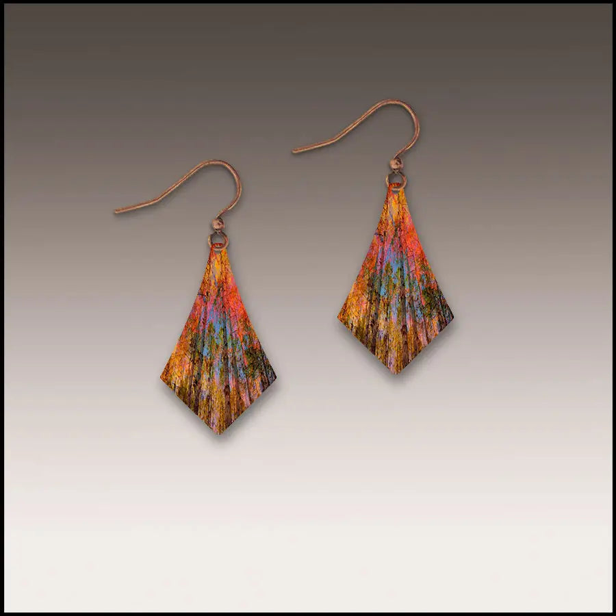ME1CBP Orange Nature Dangle Handmade Earrings