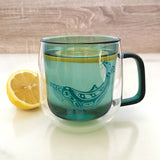 Double Walled Colored Glass Mug - Humpback Whale