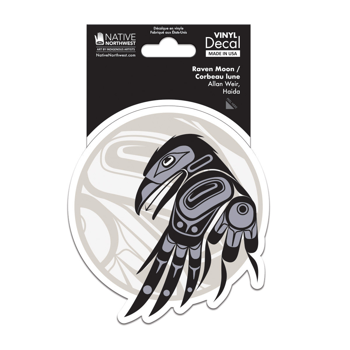 Holographic Sticker - Raven Moon/Corbeau Lune