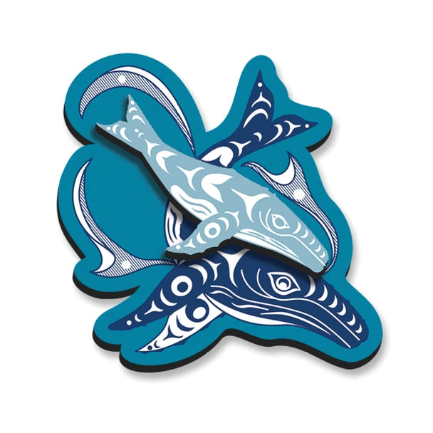 3D Magnet Humpback Whales by Joel Paul