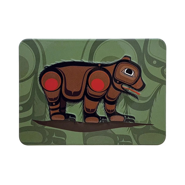 Embossed Metal Magnet | Bear by Adam Lewis