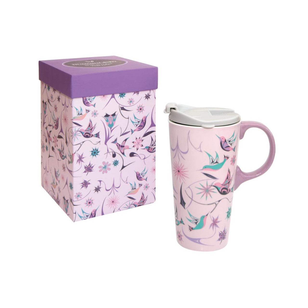 Hummingbird Ceramic Travel Mug by Nicole La Rock
