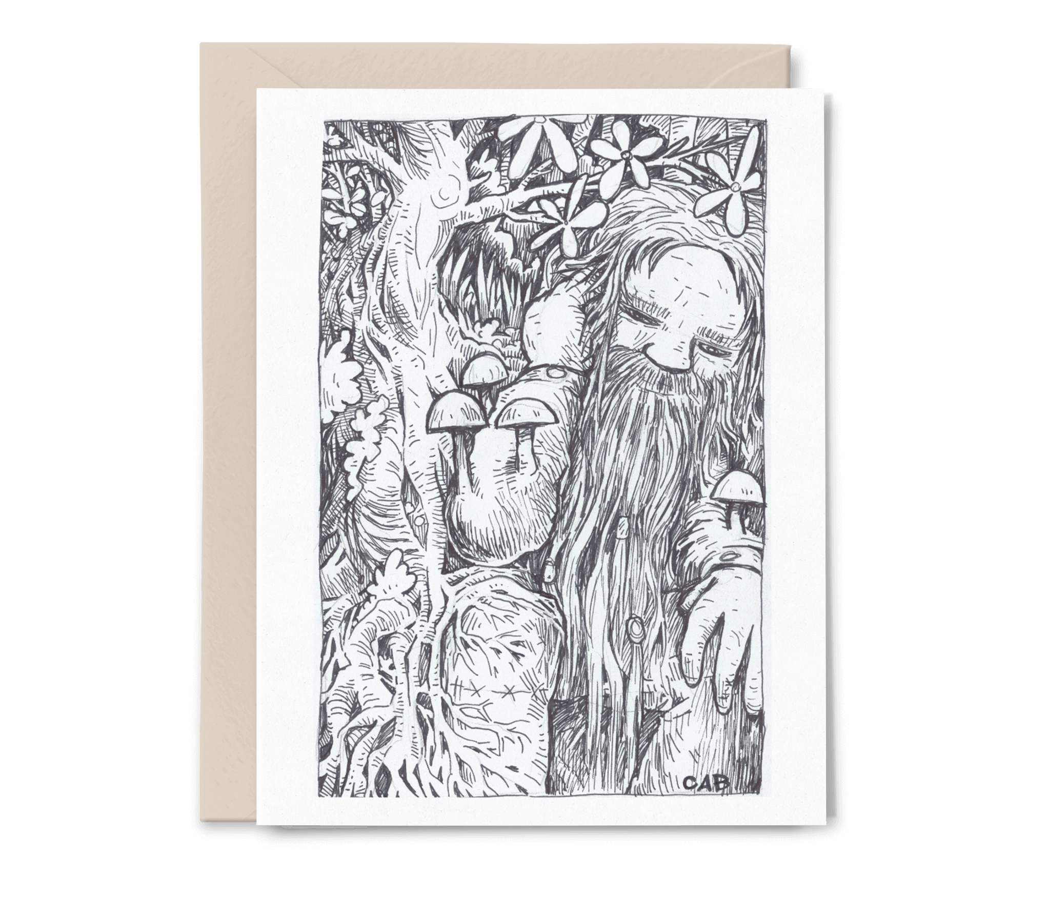 Old Man Mushroom Card
