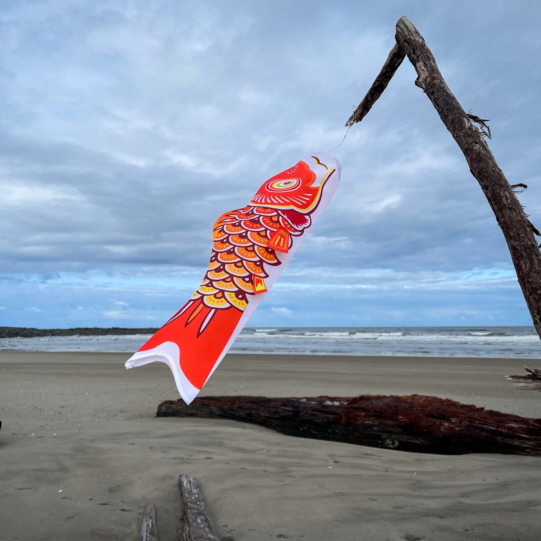 Orange Koi Fish Windsock