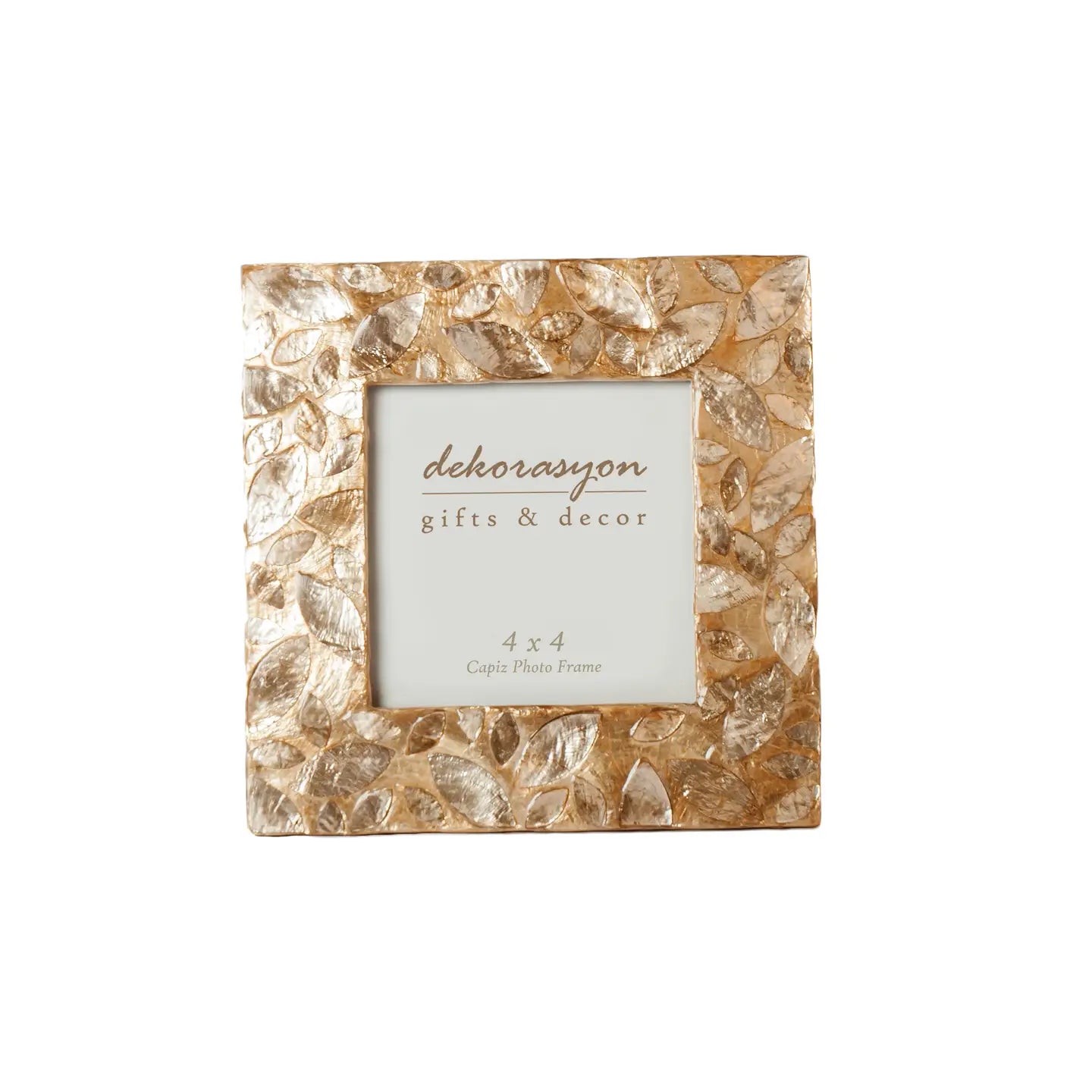 dekcorasyon Capiz leaf photo Frame 4x6
