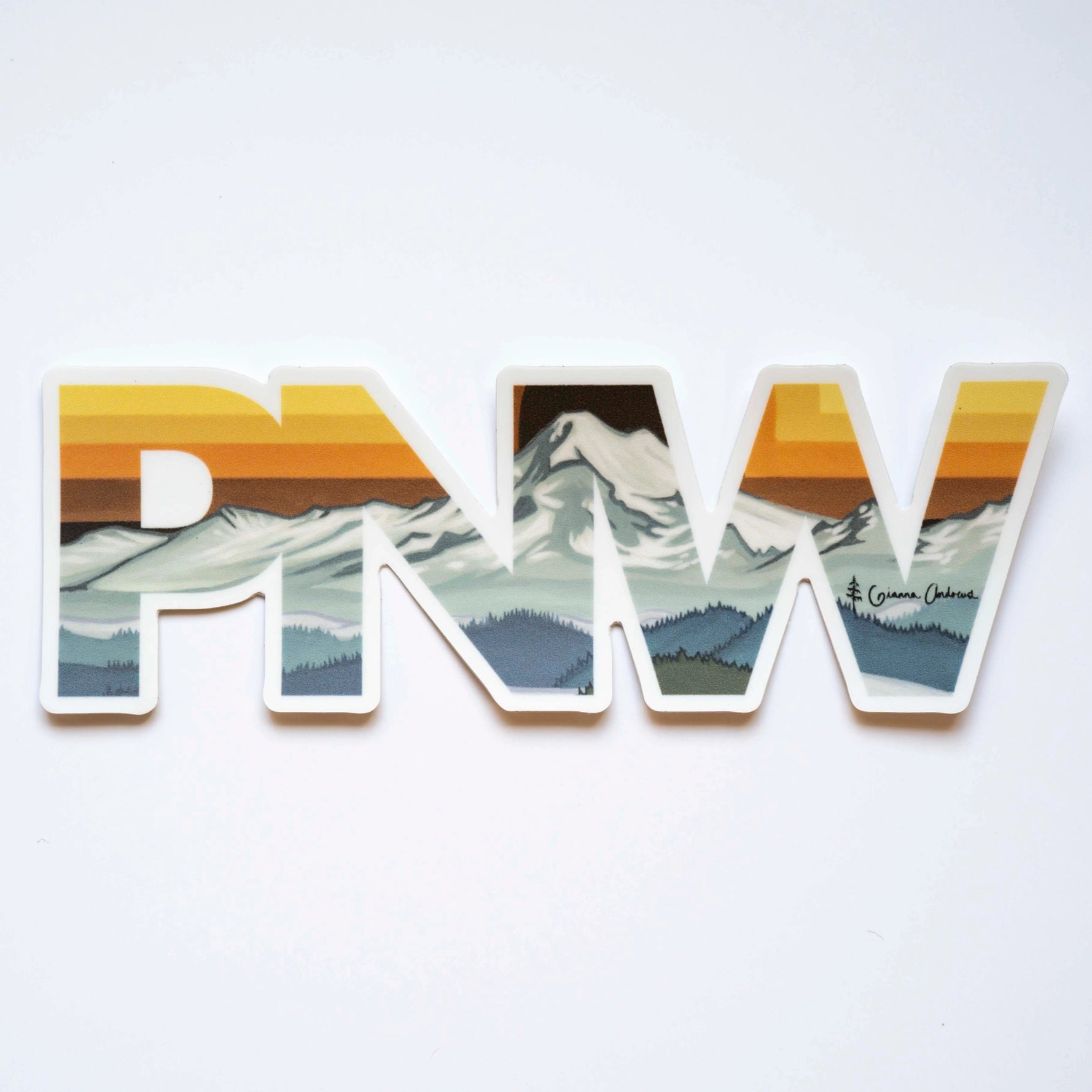 Retro PNW Sticker